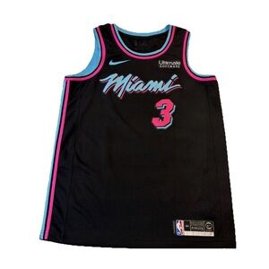 100% Authentic Dwyane Wade Nike Miami Heat Vice City Jersey Size 44 M Mens